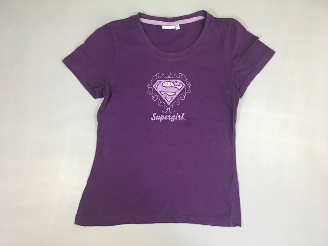 T-shirt m.c mauve Supergirl, moins cher chez Petit Kiwi