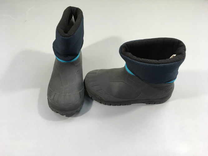 Bottes de neige noires-bleues, moins cher chez Petit Kiwi