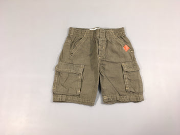 Short cargo à minis carreaux kaki