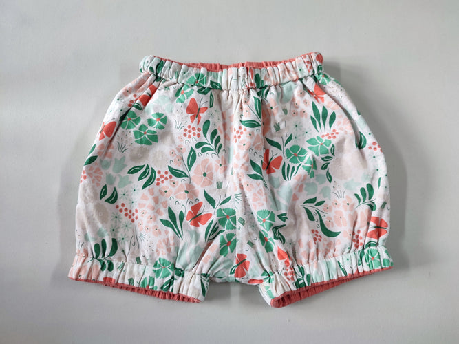 Short blanc motifs floraux réversible orange, Bonjour Maurice, moins cher chez Petit Kiwi