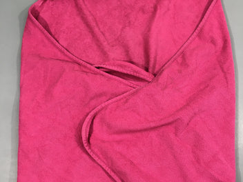 Cape de bain fushia avec chat