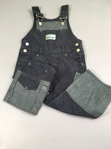 Salopette jeans avec pressions happy life, moins cher chez Petit Kiwi