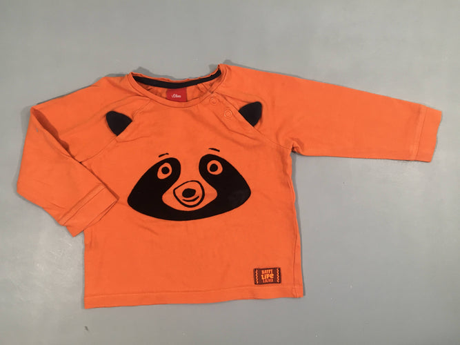 T-shirt m.l orange panda roux, moins cher chez Petit Kiwi