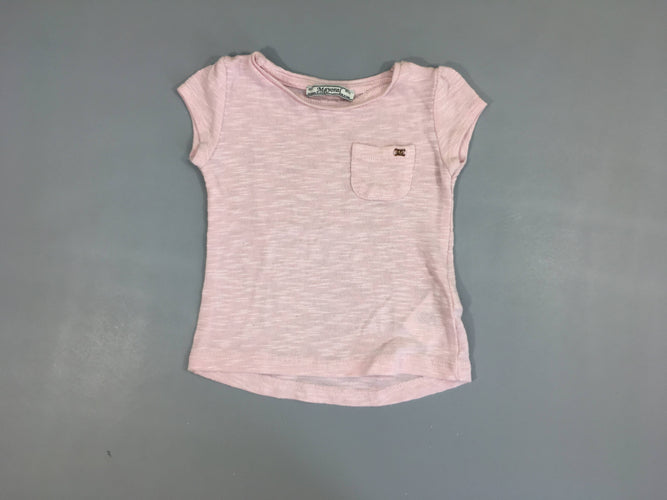 Pull m.c léger maille rose flammé poche, moins cher chez Petit Kiwi