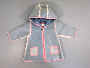 Ciré denim, capuche colorée