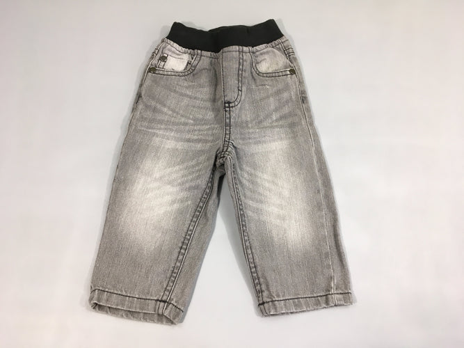 Jeans gris taille élastique, moins cher chez Petit Kiwi
