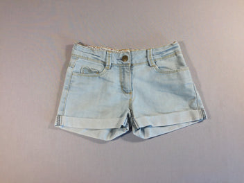 Short jean bleu clair - à revers