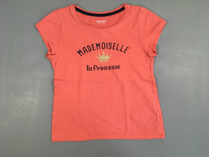 T-shirt m.c rose Mademoiselle, moins cher chez Petit Kiwi