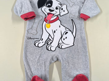 Pyjama velours gris clair Dalmatien