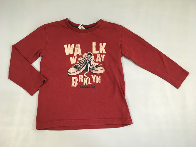 T-shirt m.l bordeaux Walk, moins cher chez Petit Kiwi