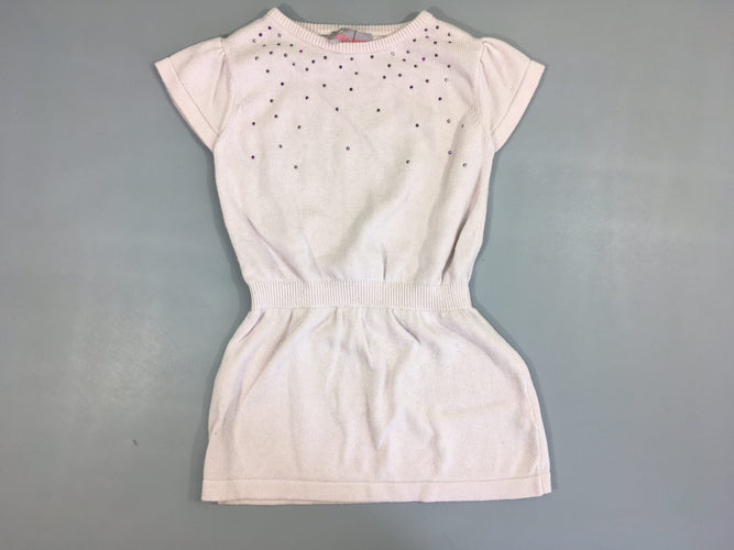 Robe m.c pull rose strass, moins cher chez Petit Kiwi