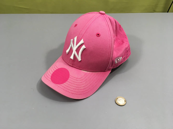 Casquette rose NY délavée sur bord droit, moins cher chez Petit Kiwi