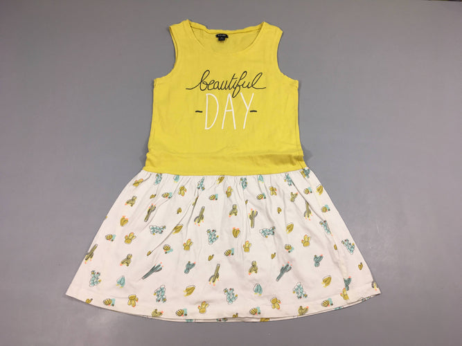 Robe s.m jersey jaune Day blanc bas cactus, moins cher chez Petit Kiwi