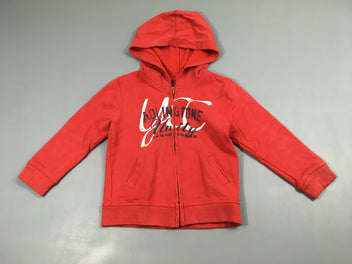 Sweat zippé à capuche rouge YCC