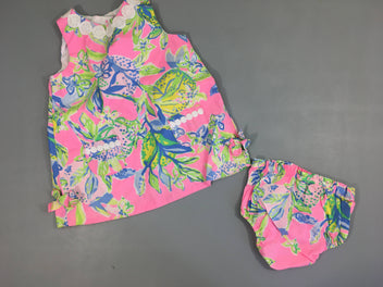 Robe s.m rose motifs + culotte, Lilly Pulitzer