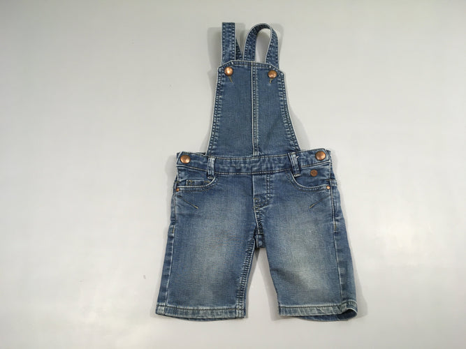 Salopette short en jean, moins cher chez Petit Kiwi