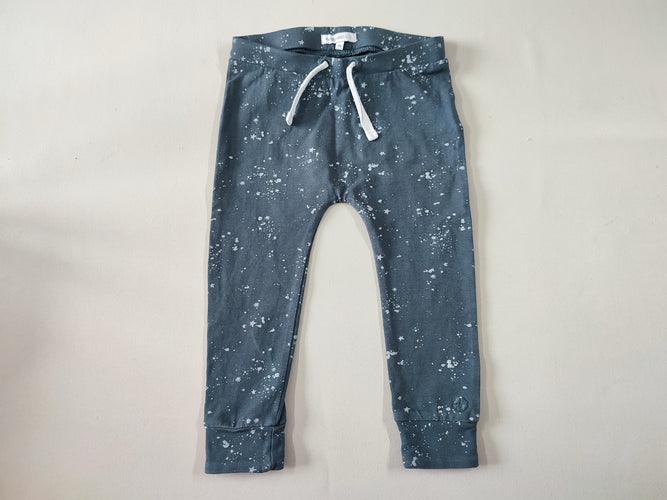 Pantalon sarouel jersey gris foncé effet tacheté gris clair, moins cher chez Petit Kiwi