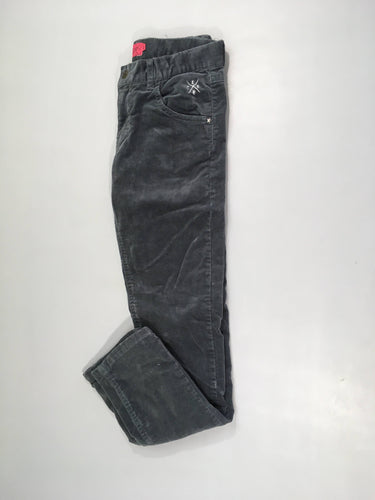 Etat neuf-Pantalon velours. gris doublé jersey, moins cher chez Petit Kiwi