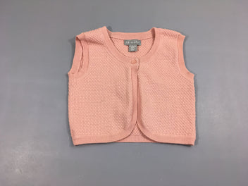 Gilet s.m rose pâle texturé