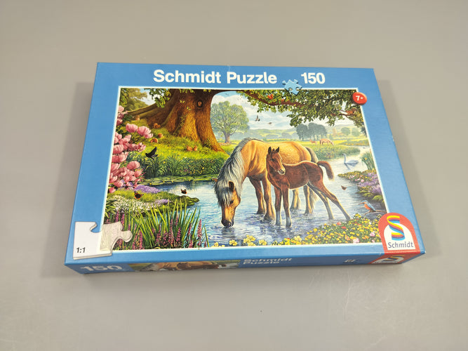 Complet, puzzle, jument et poulain. 150 pcs 7+, moins cher chez Petit Kiwi