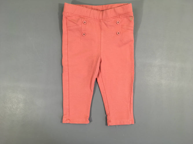 Pantalon molleton rose boutons, moins cher chez Petit Kiwi