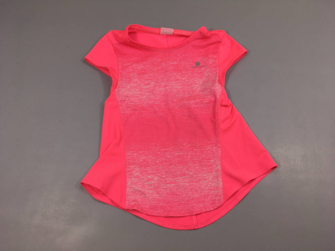 T-shirt m.c de sport rose néon Domyos, moins cher chez Petit Kiwi