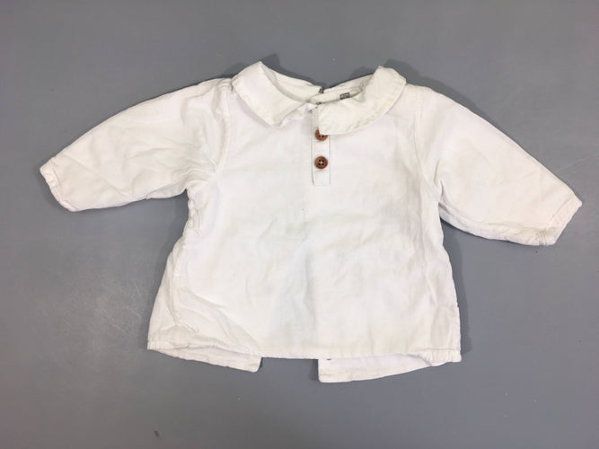 Blouse ml blanche col, moins cher chez Petit Kiwi