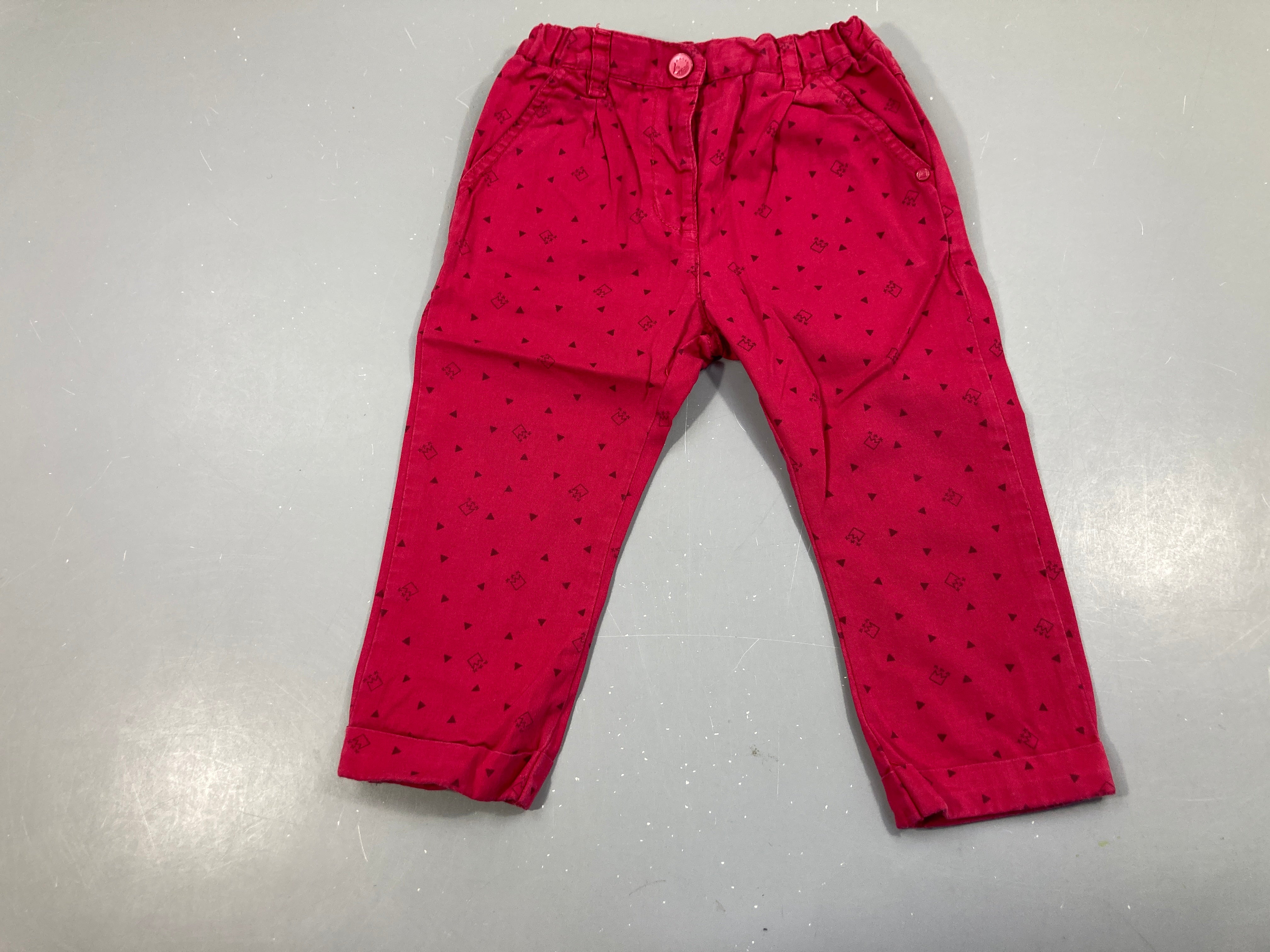 Pantalon fuchsia triangles taille élastique