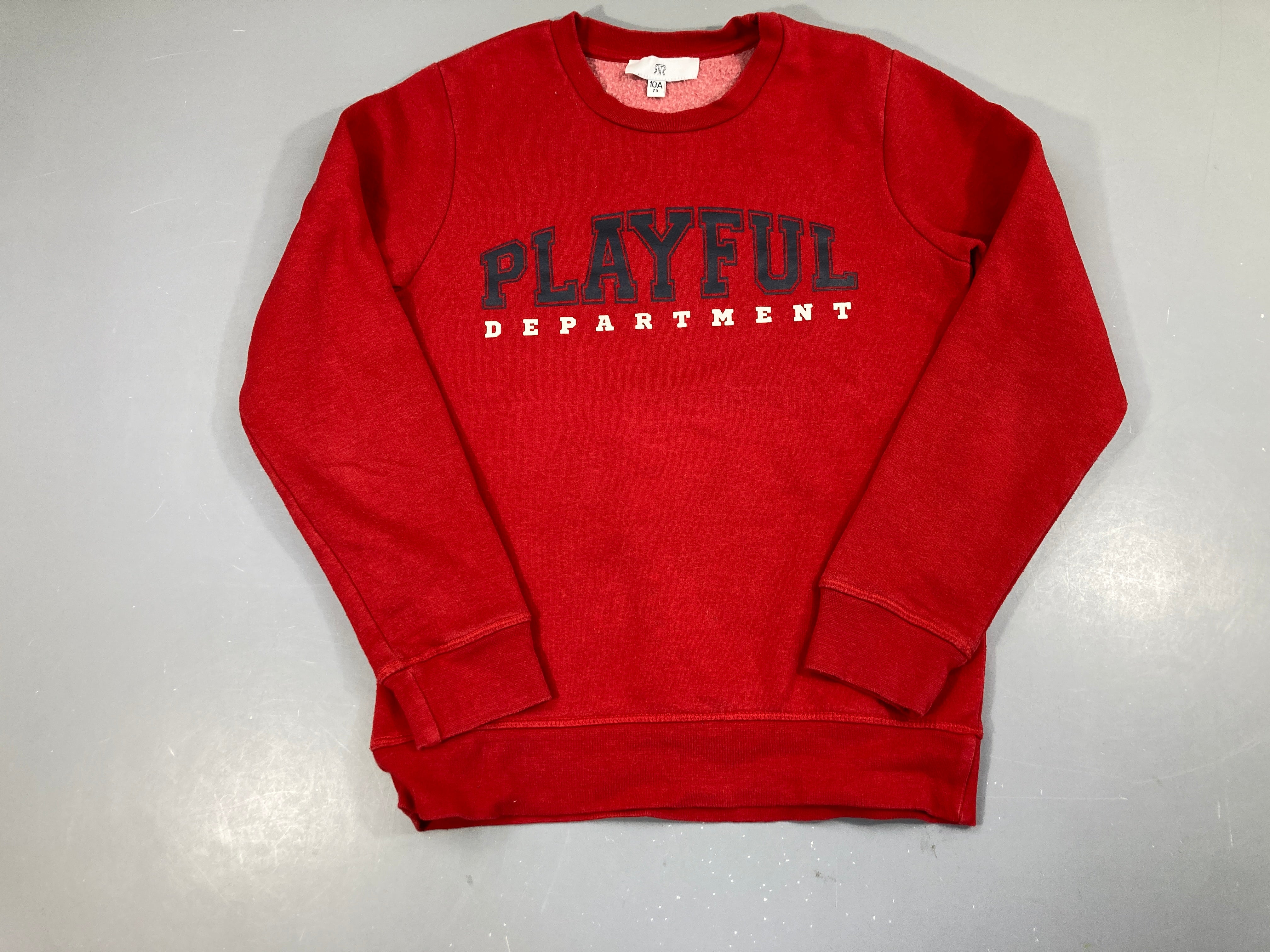 Sweat rouge playful, bouloché