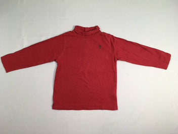 T-shirt m.l col roulé rouge