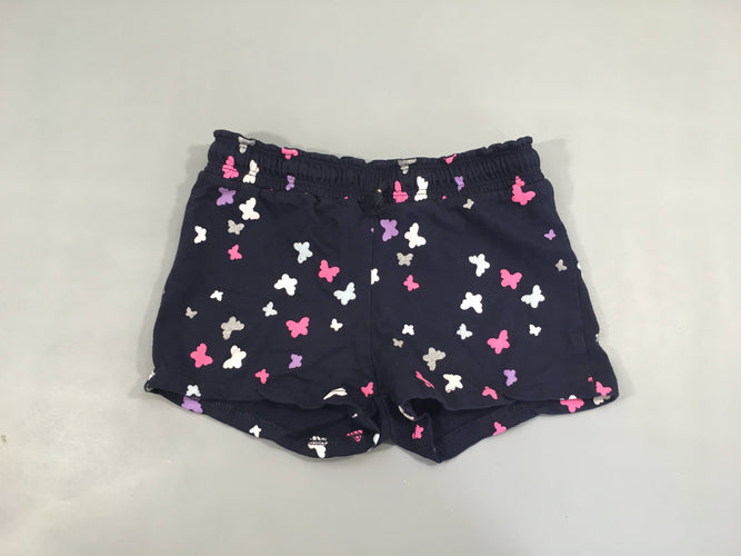 Short molleton bleu marine papillons, moins cher chez Petit Kiwi