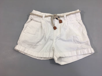 Short blanc à revers