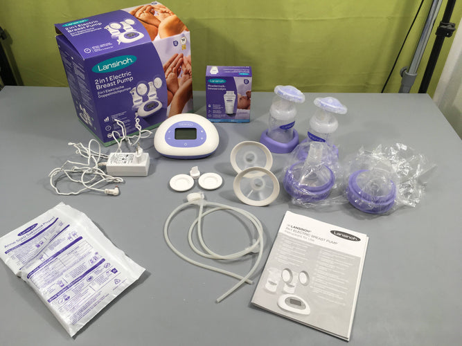 Complet Lansinoh 2in1 electric breast pump, tire-lait éléctrique, moins cher chez Petit Kiwi