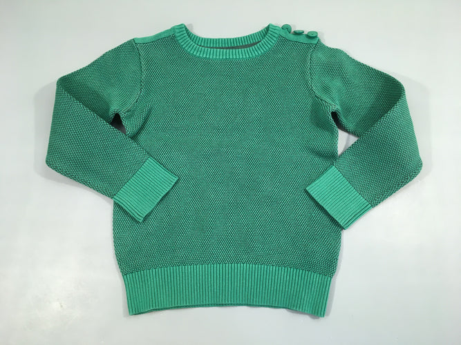 Pull vert texturé, moins cher chez Petit Kiwi