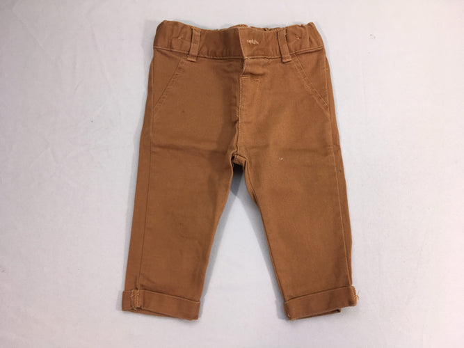 Pantalon chino cognac revers, moins cher chez Petit Kiwi