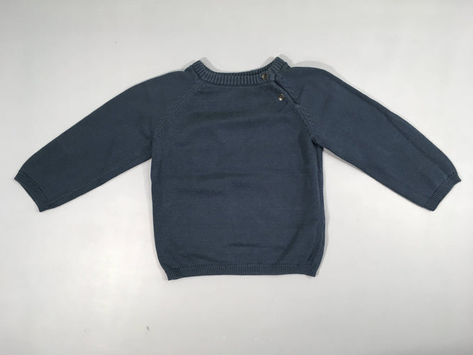 Pull bleu foncé, moins cher chez Petit Kiwi