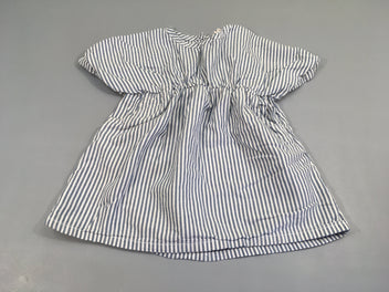 Robe m.c lignée bleue et blanche