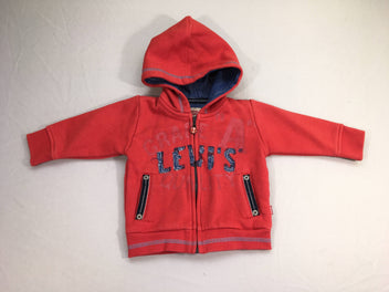 Sweat zippé à capuche rouge Levi's