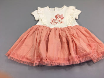 Robe ml blanche et rose Minnie et Figaro