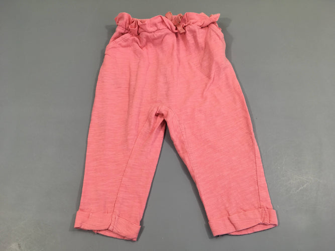 Pantalon fluide rose à revers, moins cher chez Petit Kiwi