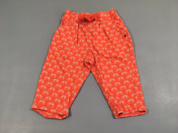 Pantalon fluide orange à motifs