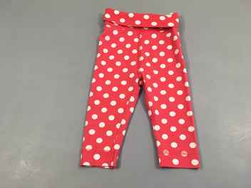 Legging rose à pois blancs