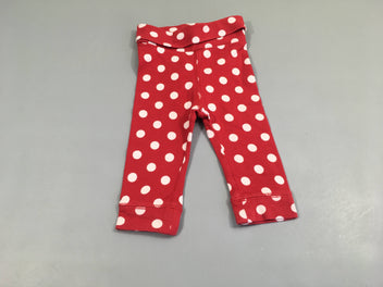 Legging rouge à pois blancs