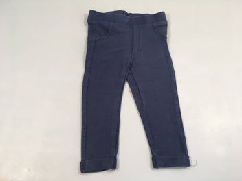 Jegging bleu marine à revers