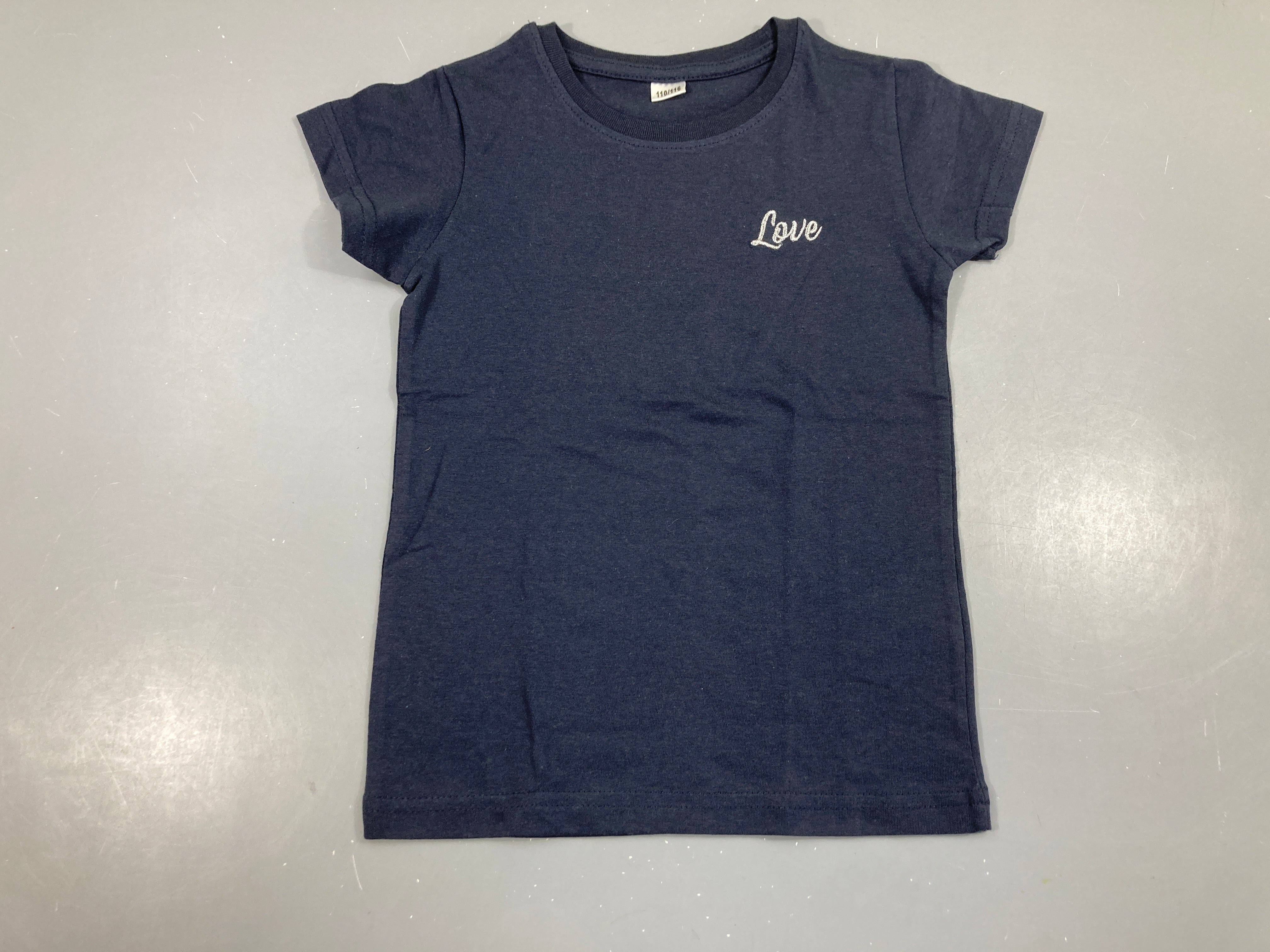 T-shirt m.c bleu foncé Love