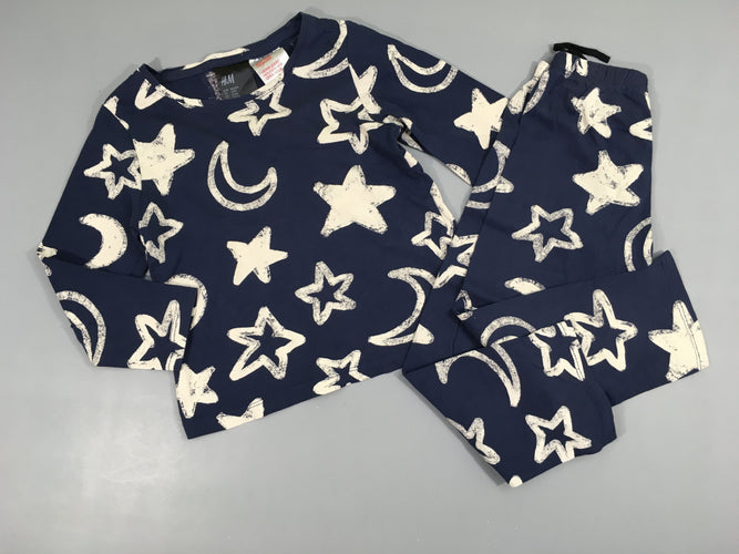 Pyjama 2pcs jersey bleu foncé étoiles/lunes, moins cher chez Petit Kiwi