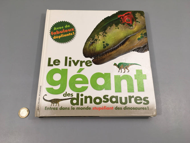 Le livre géant des dinosaures avec dépliants, moins cher chez Petit Kiwi