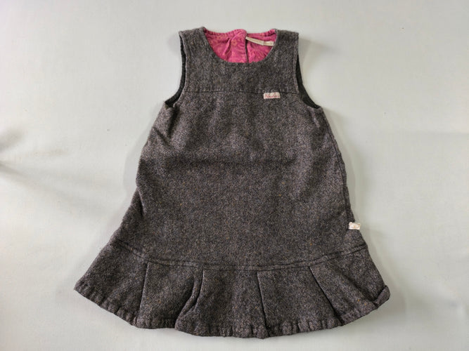 Robe s.m tweed brune "Noukie's" 60% laine, moins cher chez Petit Kiwi