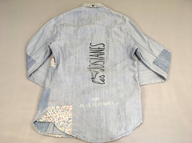 Chemise denim fleurs, Kookai, taille 36, moins cher chez Petit Kiwi