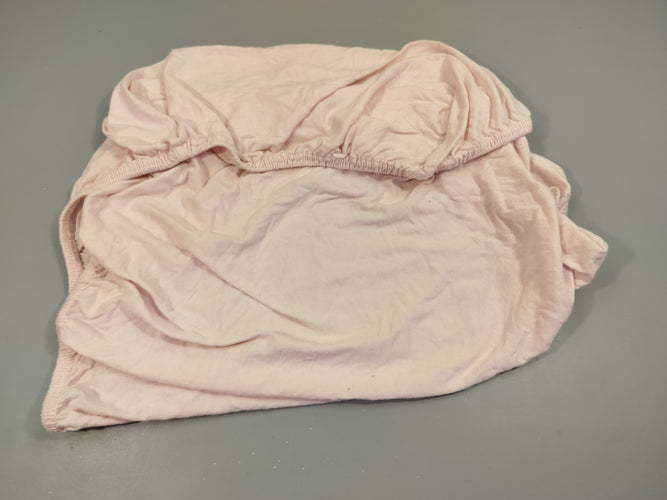 Drap housse berceau  (40x90 cm)rose clair 100% coton, moins cher chez Petit Kiwi